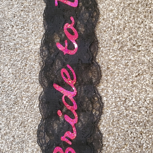 8/$30     👰‍♀   lace and hot pink "bride to be sash" - Picture 2 of 5